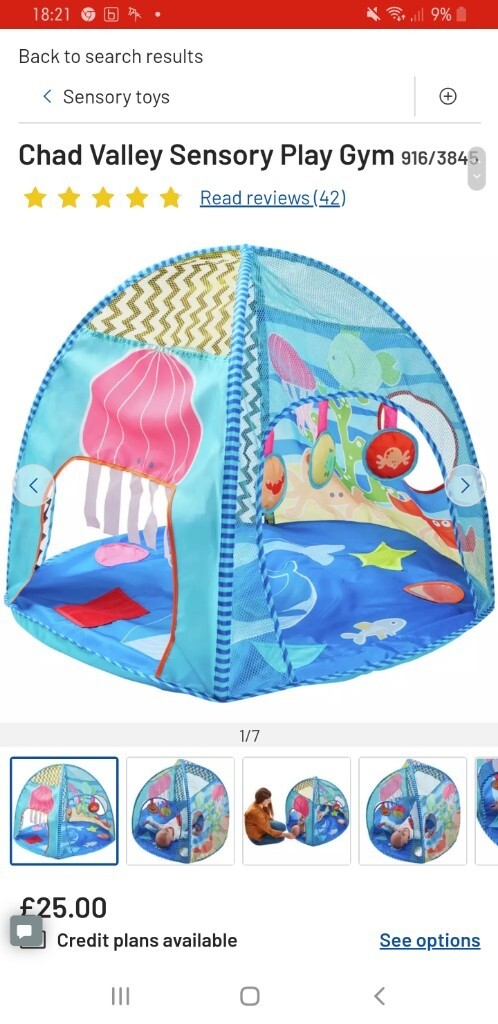 chad valley sensory play gym